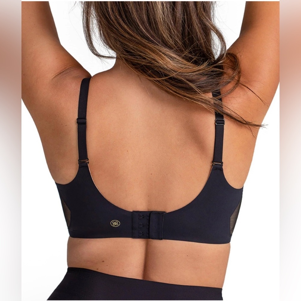 Honeylove CrossOver Wireless‎ Padded Black Tan Bra Mesh Size XL - Picture 2 of 8
